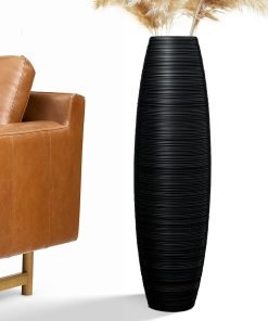 Luxury Textured Vase (Black)