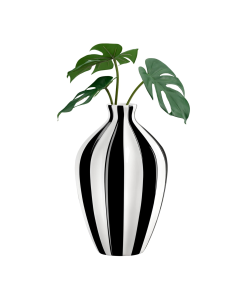 Abstract Black and White Vase (11.5Inch)